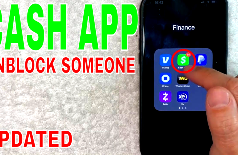 How to unblock someone on the cash app