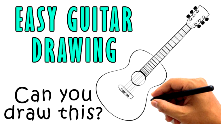 how to draw a guitar