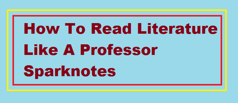  Literature Like A Professor Sparknotes