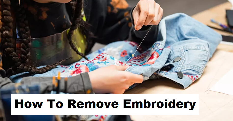 how to remove embroidery from clothing, how to remove embroidery from a hat