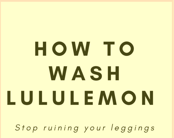 how to wash lululemon leggings