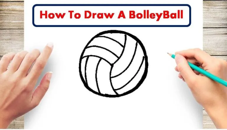 how to draw a volleyball