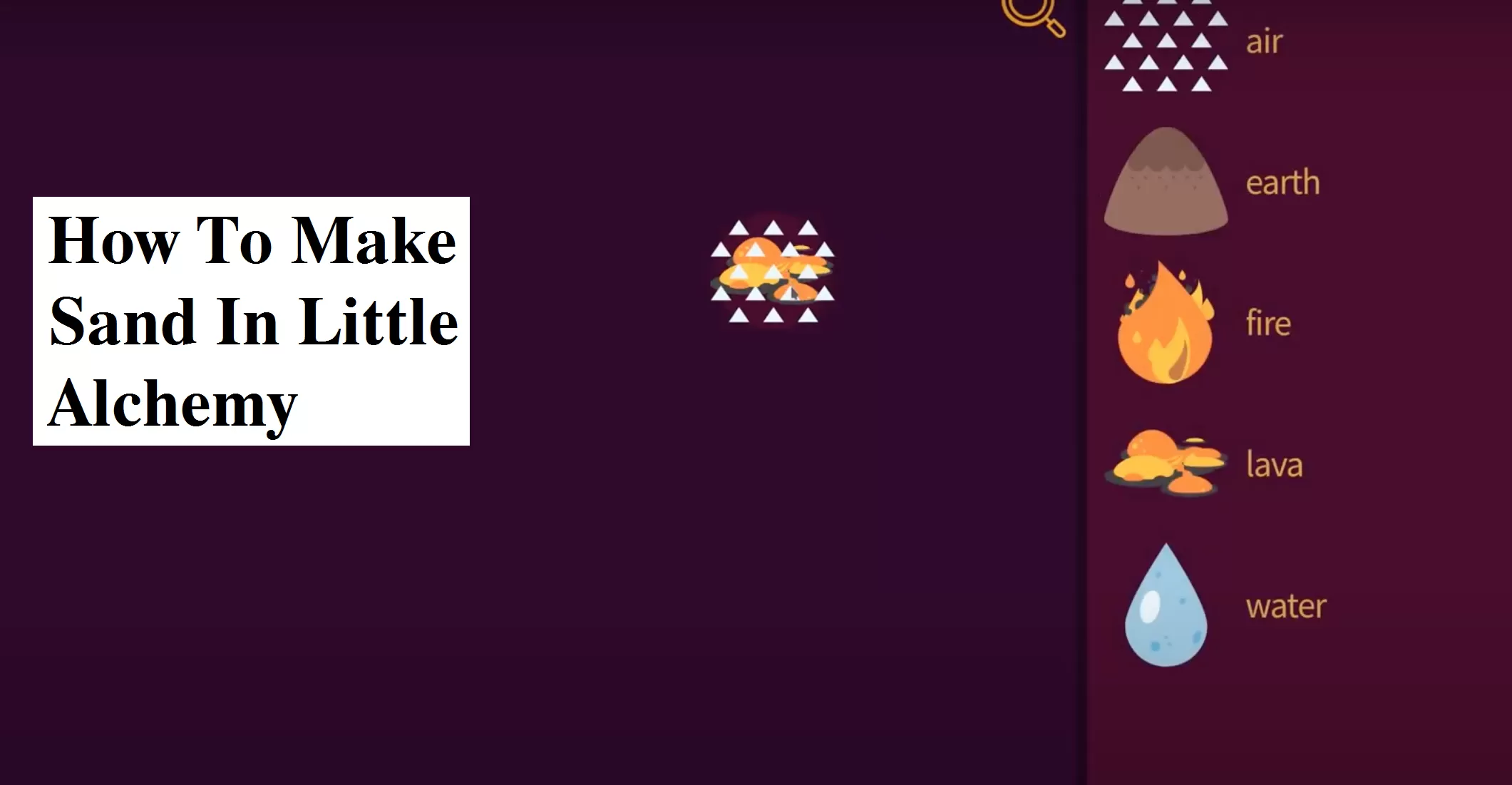 how to make sand in little alchemy