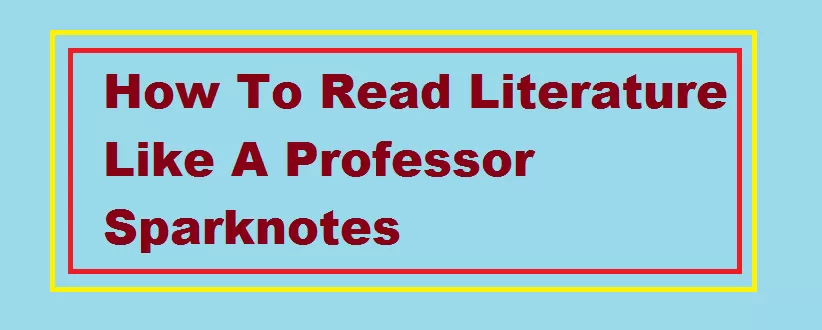 how to read literature like a professor sparknotes